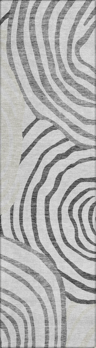 Piper Looms Chantille Swirls ACN765 Gray Machine Washable Area Rug Runner Main Image