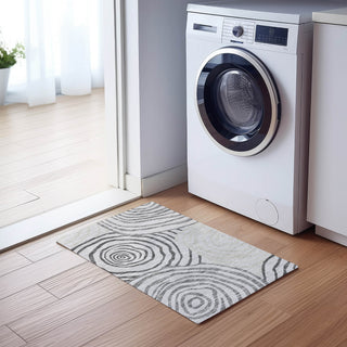 Piper Looms Chantille Swirls ACN765 Gray Machine Washable Area Rug Scatter Lifestyle Image Feature