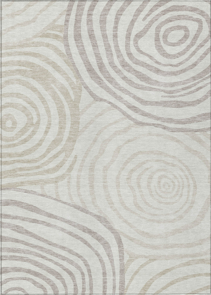 Piper Looms Chantille Swirls ACN765 Ivory Machine Washable Area Rug main image