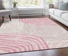 Piper Looms Chantille Swirls ACN765 Pink Machine Washable Area Rug Lifestyle Image Feature