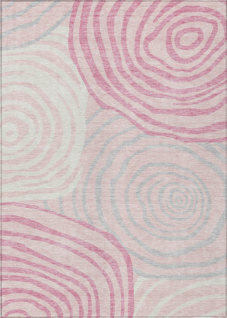 Piper Looms Chantille Swirls ACN765 Pink Machine Washable Area Rug main image