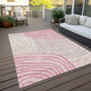 Piper Looms Chantille Swirls ACN765 Pink Machine Washable Area Rug Outdoor Lifestyle Image Feature