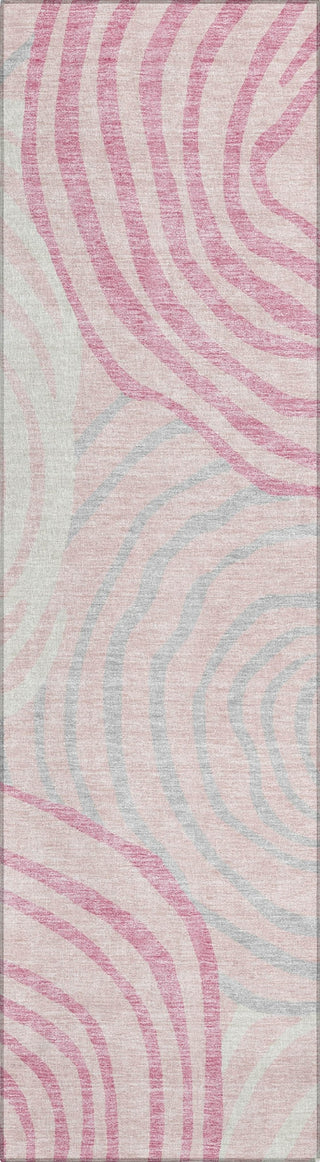 Piper Looms Chantille Swirls ACN765 Pink Machine Washable Area Rug Runner Main Image