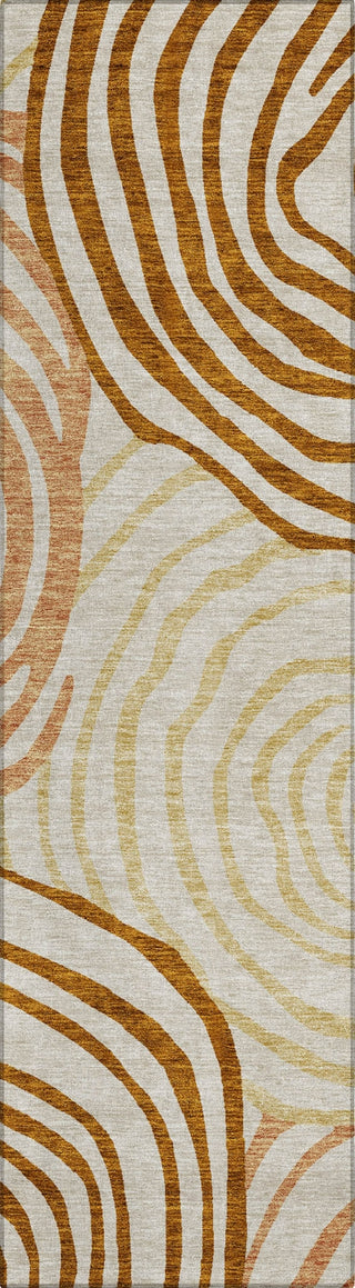 Piper Looms Chantille Swirls ACN765 Terracotta Machine Washable Area Rug Runner Main Image