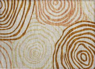 Piper Looms Chantille Swirls ACN765 Terracotta Machine Washable Area Rug Scatter Main Image