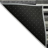 Piper Looms Chantille Stripes ACN766 Black Machine Washable Area Rug Backing Image
