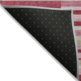 Piper Looms Chantille Stripes ACN766 Blush Machine Washable Area Rug Backing Image