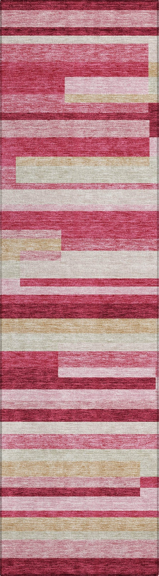 Piper Looms Chantille Stripes ACN766 Blush Machine Washable Area Rug Runner Main Image