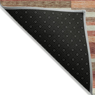 Piper Looms Chantille Stripes ACN766 Coral Machine Washable Area Rug Backing Image