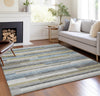 Piper Looms Chantille Stripes ACN766 Gray Machine Washable Area Rug Lifestyle Image Feature