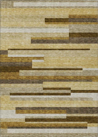 Piper Looms Chantille Stripes ACN766 Khaki Machine Washable Area Rug main image