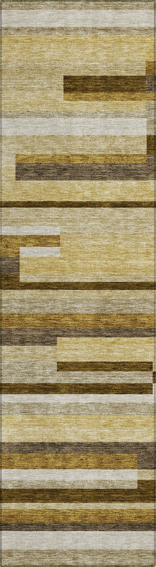 Piper Looms Chantille Stripes ACN766 Khaki Machine Washable Area Rug Runner Main Image