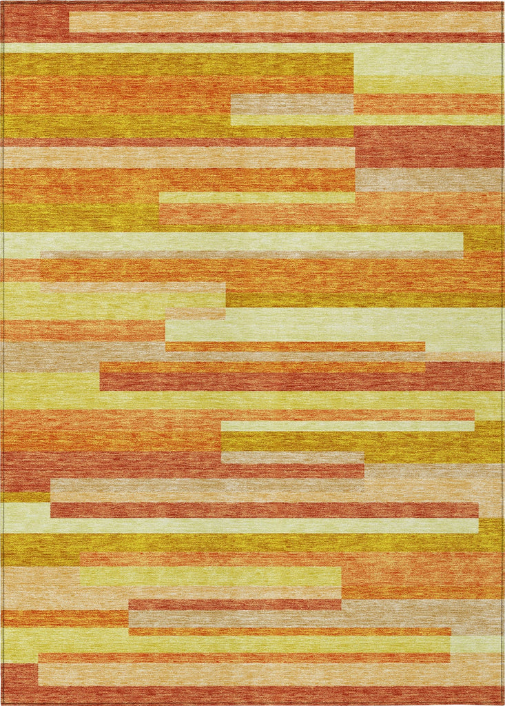 Piper Looms Chantille Stripes ACN766 Orange Machine Washable Area Rug main image