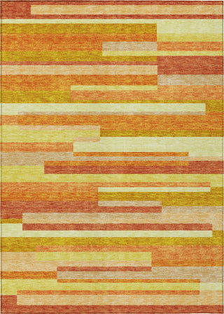 Piper Looms Chantille Stripes ACN766 Orange Machine Washable Area Rug main image
