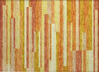 Piper Looms Chantille Stripes ACN766 Orange Machine Washable Area Rug Scatter Main Image