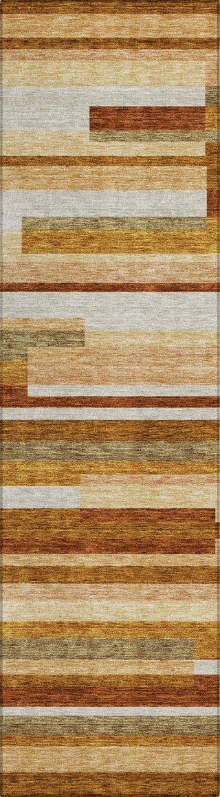 Piper Looms Chantille Stripes ACN766 Paprika Machine Washable Area Rug Runner Main Image