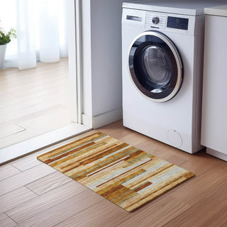 Piper Looms Chantille Stripes ACN766 Paprika Machine Washable Area Rug Scatter Lifestyle Image Feature