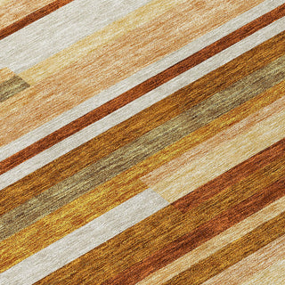 Piper Looms Chantille Stripes ACN766 Paprika Machine Washable Area Rug Swatch Image