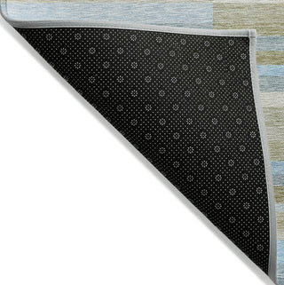 Piper Looms Chantille Stripes ACN766 Sky Machine Washable Area Rug Backing Image