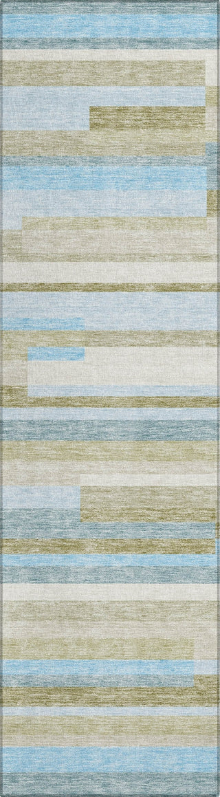 Piper Looms Chantille Stripes ACN766 Sky Machine Washable Area Rug Runner Main Image
