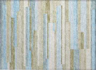 Piper Looms Chantille Stripes ACN766 Sky Machine Washable Area Rug Scatter Main Image