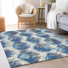 Piper Looms Chantille Diamond ACN767 Blue Machine Washable Area Rug Lifestyle Image Feature