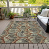 Piper Looms Chantille Diamond ACN767 Copper Machine Washable Area Rug Outdoor Lifestyle Image Feature