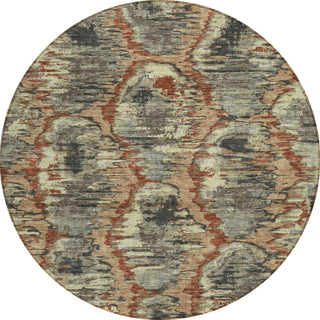 Piper Looms Chantille Diamond ACN767 Copper Machine Washable Area Rug Round Main Image