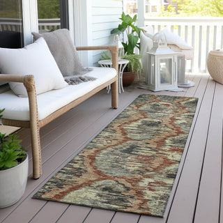 Piper Looms Chantille Diamond ACN767 Copper Machine Washable Area Rug Runner Outdoor Lifestyle Image Feature