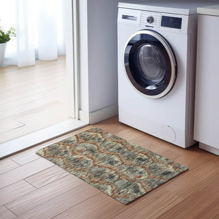 Piper Looms Chantille Diamond ACN767 Copper Machine Washable Area Rug Scatter Lifestyle Image Feature