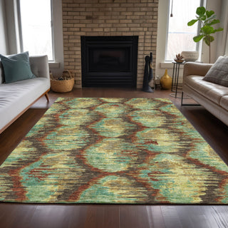 Piper Looms Chantille Diamond ACN767 Fudge Machine Washable Area Rug Lifestyle Image Feature