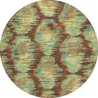 Piper Looms Chantille Diamond ACN767 Fudge Machine Washable Area Rug Round Main Image