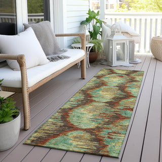 Piper Looms Chantille Diamond ACN767 Fudge Machine Washable Area Rug Runner Outdoor Lifestyle Image Feature