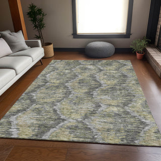 Piper Looms Chantille Diamond ACN767 Gray Machine Washable Area Rug Lifestyle Image Feature