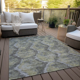 Piper Looms Chantille Diamond ACN767 Gray Machine Washable Area Rug Outdoor Lifestyle Image Feature