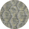 Piper Looms Chantille Diamond ACN767 Gray Machine Washable Area Rug Round Main Image