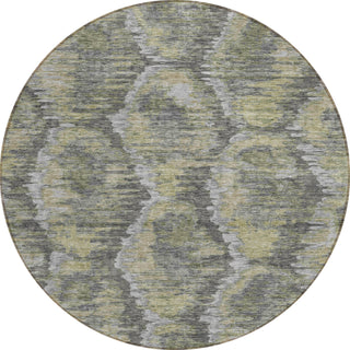 Piper Looms Chantille Diamond ACN767 Gray Machine Washable Area Rug Round Main Image