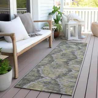 Piper Looms Chantille Diamond ACN767 Gray Machine Washable Area Rug Runner Outdoor Lifestyle Image Feature