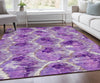 Piper Looms Chantille Diamond ACN767 Lavender Machine Washable Area Rug Lifestyle Image Feature