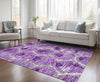 Piper Looms Chantille Diamond ACN767 Lavender Machine Washable Area Rug Lifestyle Image Feature