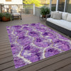 Piper Looms Chantille Diamond ACN767 Lavender Machine Washable Area Rug Outdoor Lifestyle Image Feature