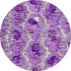 Piper Looms Chantille Diamond ACN767 Lavender Machine Washable Area Rug Round Main Image