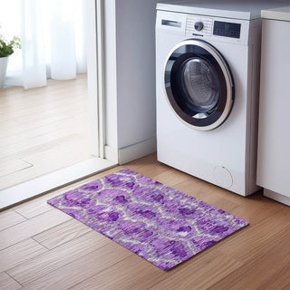 Piper Looms Chantille Diamond ACN767 Lavender Machine Washable Area Rug Scatter Lifestyle Image Feature