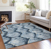 Piper Looms Chantille Diamond ACN767 Navy Machine Washable Area Rug Lifestyle Image Feature