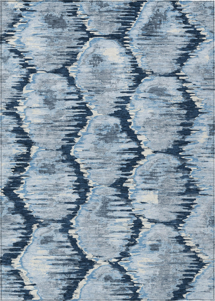 Piper Looms Chantille Diamond ACN767 Navy Machine Washable Area Rug main image