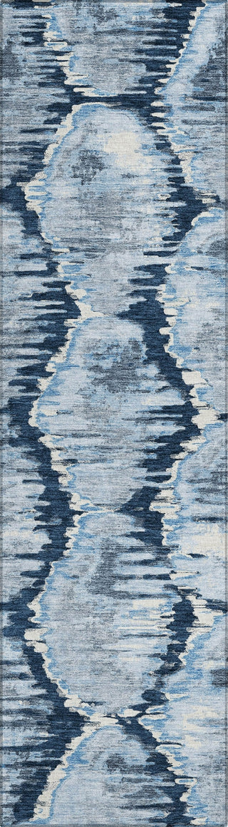 Piper Looms Chantille Diamond ACN767 Navy Machine Washable Area Rug Runner Main Image