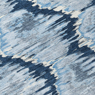 Piper Looms Chantille Diamond ACN767 Navy Machine Washable Area Rug Swatch Image