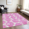Piper Looms Chantille Diamond ACN767 Pink Machine Washable Area Rug Lifestyle Image Feature