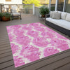 Piper Looms Chantille Diamond ACN767 Pink Machine Washable Area Rug Outdoor Lifestyle Image Feature