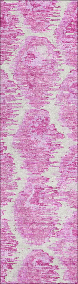 Piper Looms Chantille Diamond ACN767 Pink Machine Washable Area Rug Runner Main Image